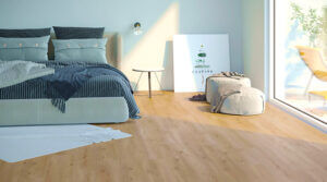 This is an image of a bedroom with TORLYS Ocean in